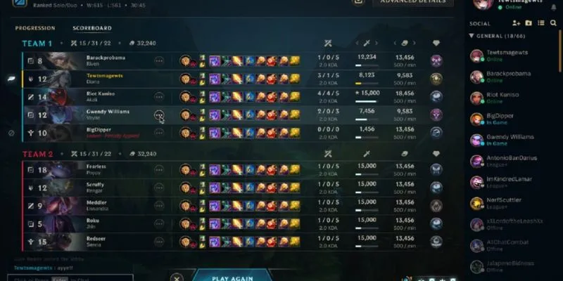 Giao diện cá cược LOL tại KUBET