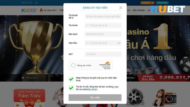 Hướng dẫn đăng ký và đăng nhập thành công ngay lần đầu tại KUBET